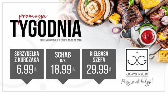 Promocja Tygodnia w dniach od 3 do 9 lutego 2026 w sklepach Jerzego Gawryckiego! Promocja Tygodnia w dniach od 3 do 9 lutego 2026 w sklepach Jerzego Gawryckiego!