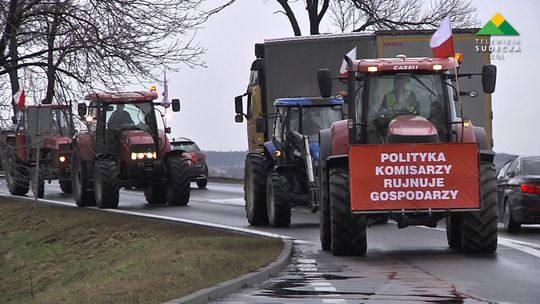 Protest rolników na "ósemce"