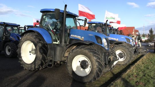Protest rolników na "ósemce" w powiecie dzierżoniowskim