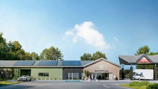 Przy wjeździe na bielawski Camping "Sudety" rozpoczęto budowę recepcji