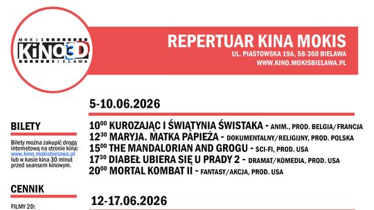 REPERTUAR Kino MOKiS Bielawa - czerwiec 2026
