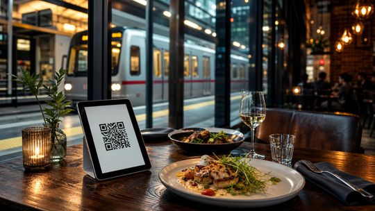 Restauracja w dużym mieście: menu QR, SEO i reklama w metrze