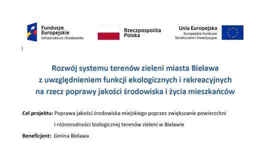 ROZWÓJ SYSTEMU TERENÓW ZIELENI MIASTA BIELAWA