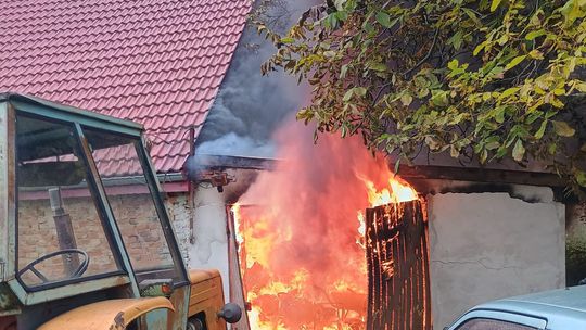 Ruszkowice, pożar budynku