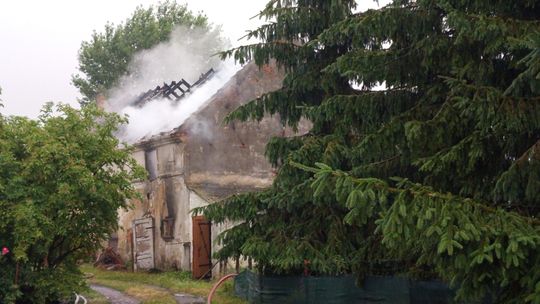 Sienice. Pożar stodoły