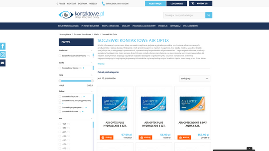 Soczewki Air Optix oraz inne dostępne na rynku