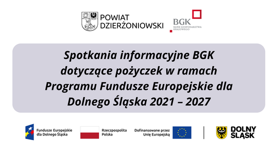 Spotkania informacyjne BGK dotyczące pożyczek w ramach Programu Fundusze Europejskie dla Dolnego Śląska 2021–2027