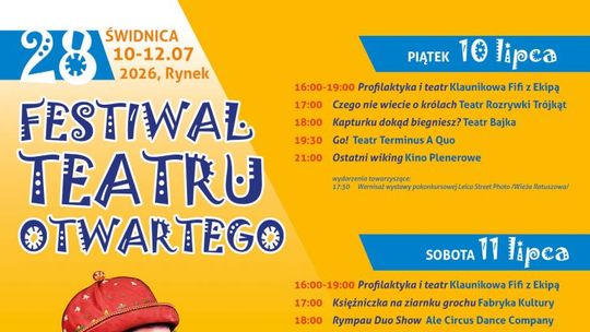 Świdnica: XXVIII FESTIWAL TEATRU OTWARTEGO