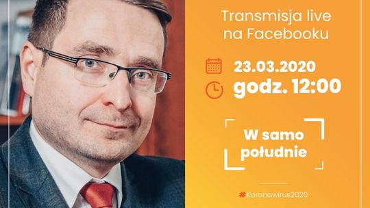 TRANSMISJA KONFERENCJI NA ŻYWO Z UDZIAŁEM WICEMARSZAŁKA MARCINA KRZYŻANOWSKIEGO