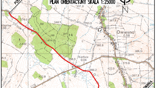 UWAGA! PRZEBUDOWA DROGI BIELAWA – KIETLICE – OWIESNO