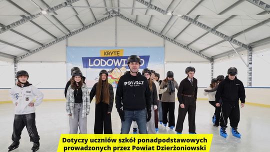 Wejście na kryte lodowisko w Dzierżoniów za 5zł dla wszystkich uczniów szkół ponadpodstawowych