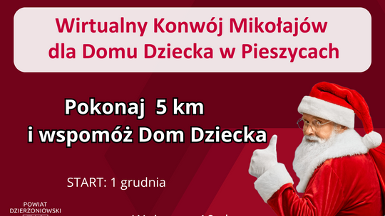 Wirtualny Konwój Mikołajów dla Domu Dziecka w Pieszycach 1-10 grudnia