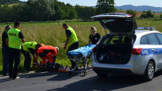 WYPADEK Z UDZIAŁEM ROWERZYSTKI