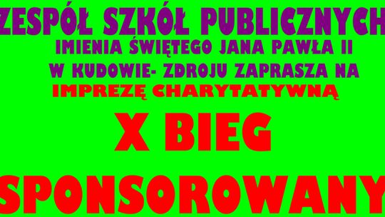 X BIEG SPONSOROWANY W KUDOWIE ZDROJU