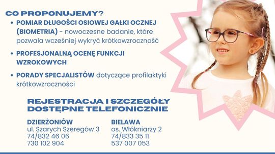 "Zadbaj o wzrok swojego dziecka – bezpłatne badania w Brejnak Optyk"