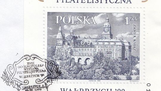 ZAMEK KSIĄŻ NA NAJŁADNIEJSZYM POLSKIM ZNACZKU