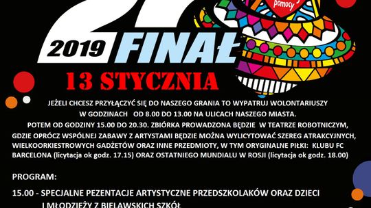 ZAPRASZAMY NA 27. FINAŁ WOŚP W BIELAWIE!