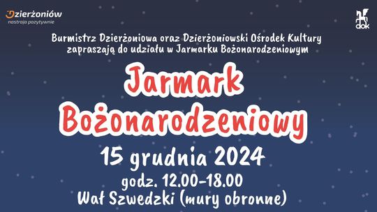 Zapraszamy na Jarmark Bożonarodzeniowy