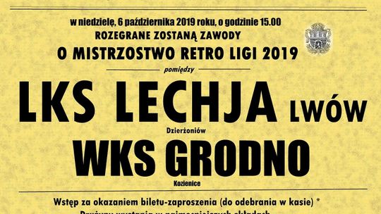  ZAPRASZAMY NA MECZ SEZONU!