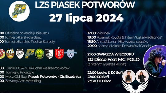 Zapraszamy na Obchody 25-lecia reaktywacji LZS „Piasek” Potworów