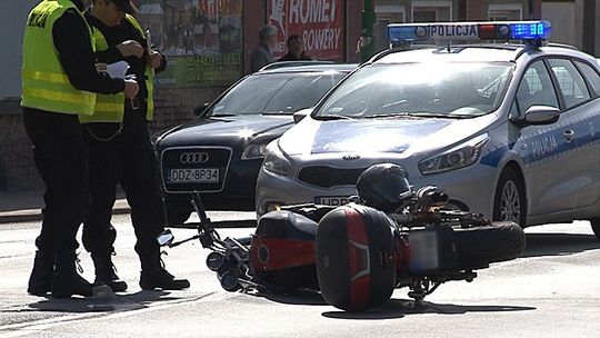 ZDARZENIE Z MOTOCYKLISTĄ - WIDEO