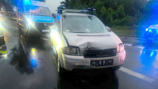 Zderzenie Audi z Fiatem na "Ósemce"