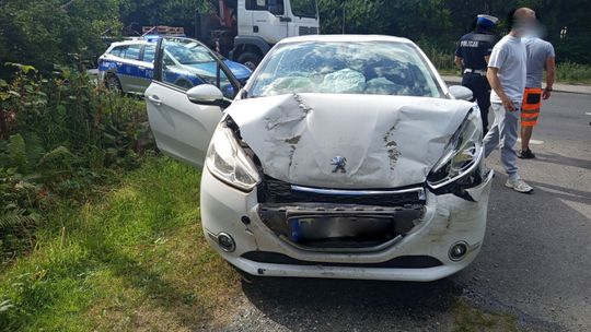 Zderzenie trzech pojazdów w Kołaczowie