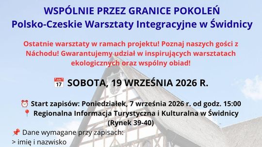 Zielona integracja ponad granicami. Świdnica zaprasza na polsko-czeskie warsztaty