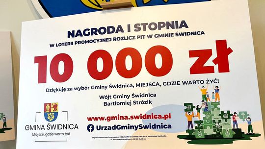 ZNAMY ZWYCIĘZCÓW LOTERII „ROZLICZ PIT W GMINIE ŚWIDNICA”