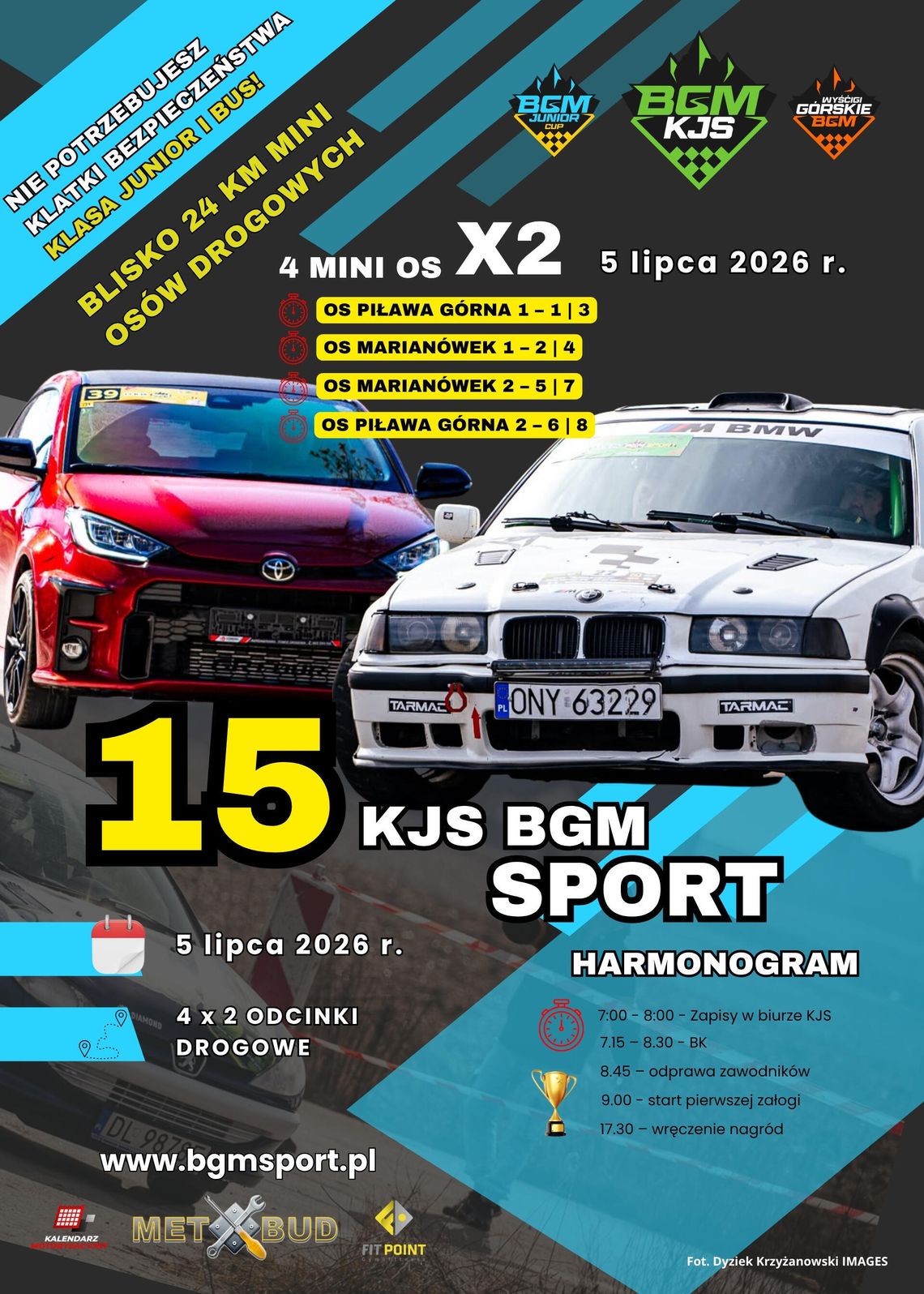 15 KJS BGM Sport – rajdowe emocje i czasowe zamknięcia dróg