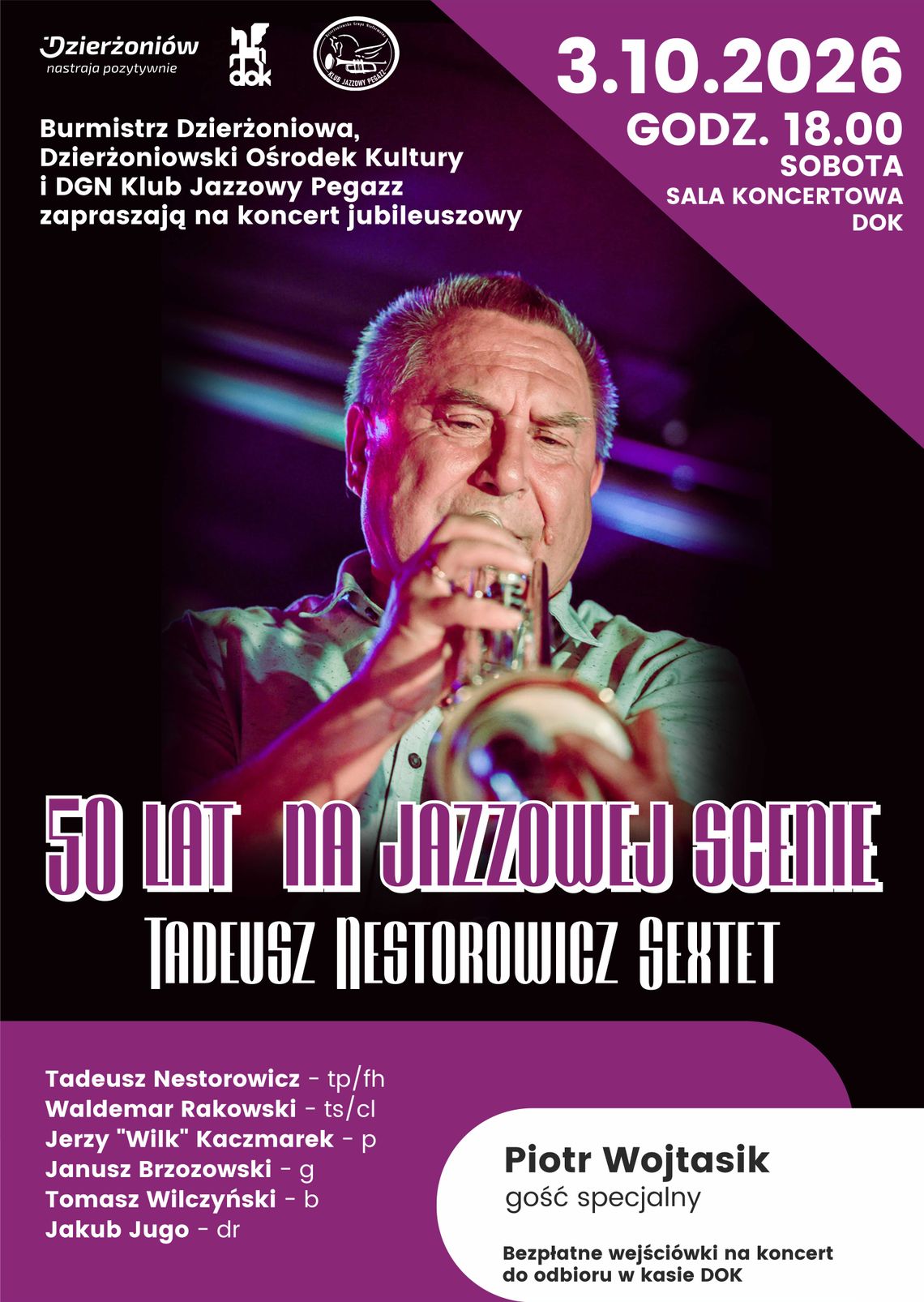 50 lat na scenie jazzowej- jubileuszowy koncert Tadeusza Nestorowicza 50 lat na scenie jazzowej- jubileuszowy koncert Tadeusza Nestorowicza