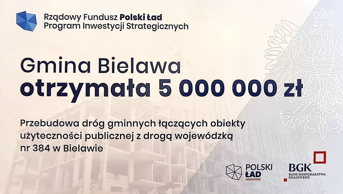 5.000.000 ZŁ DOTACJI NA MODERNIZACJĘ KOLEJNYCH BIELAWSKICH DRÓG