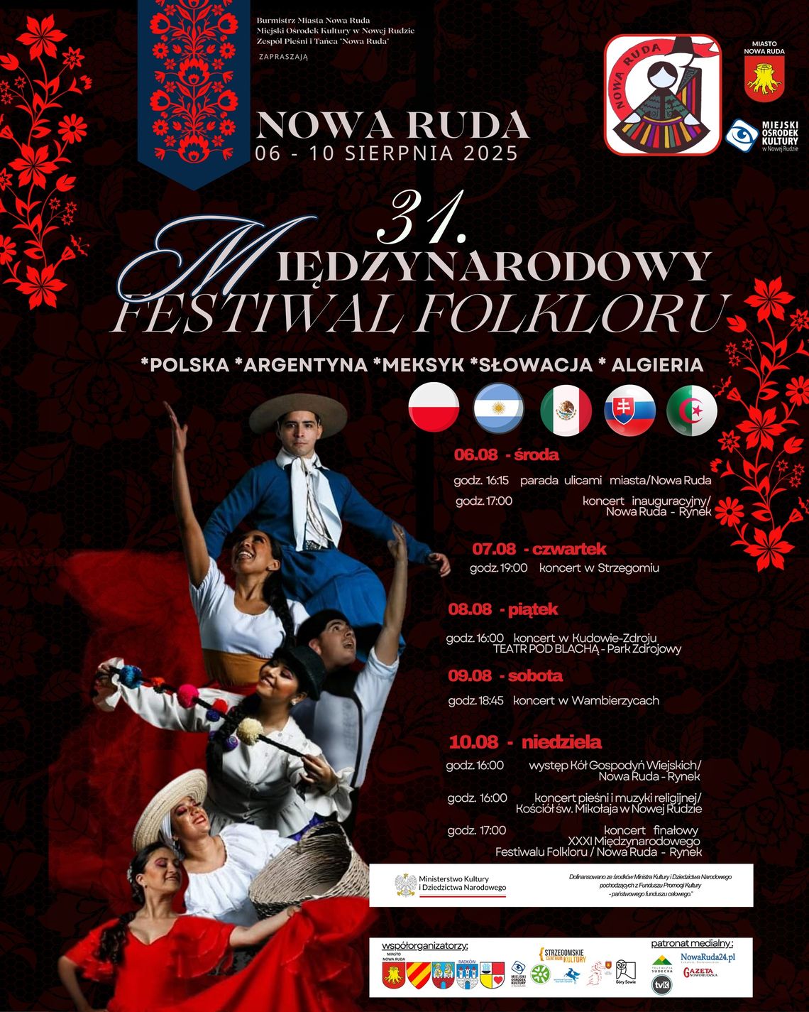 6 sierpnia startuje 31. Międzynarodowy Festiwal Folkloru w Nowej Rudzie!