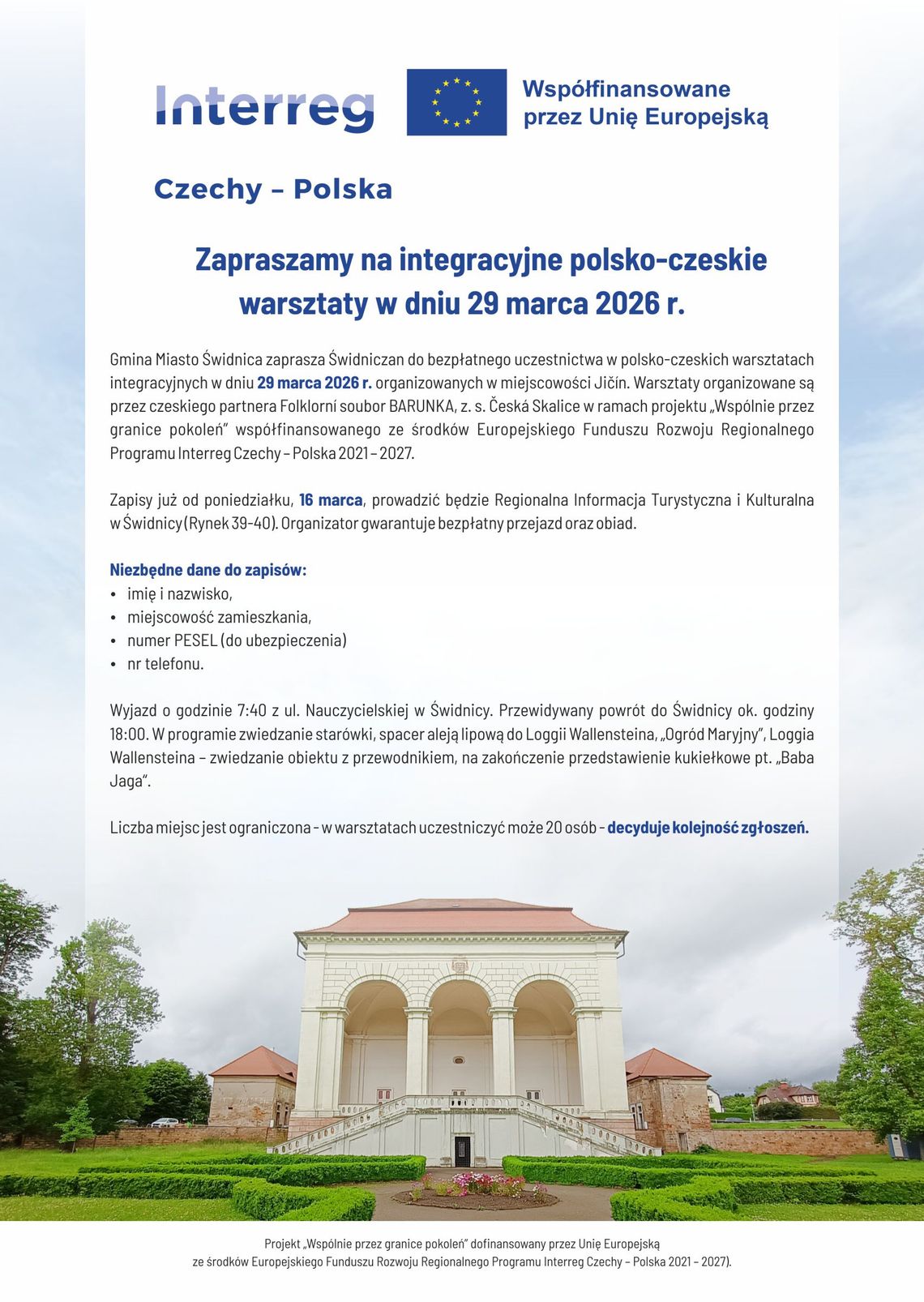 Bezpłatne polsko-czeskie warsztaty integracyjne w Jičínie