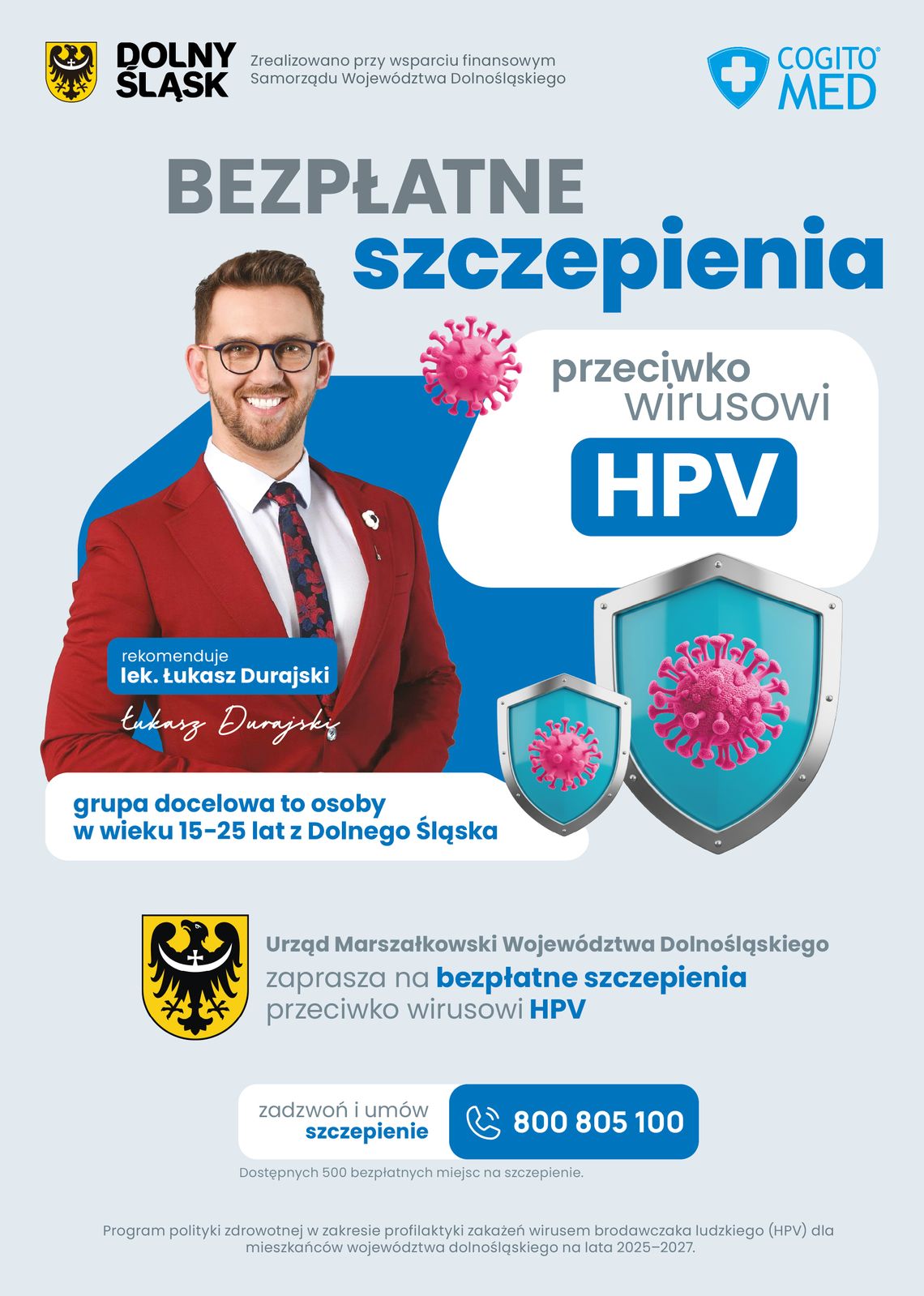Bezpłatne szczepienia przeciwko HPV dla młodzieży z Dolnego Śląska