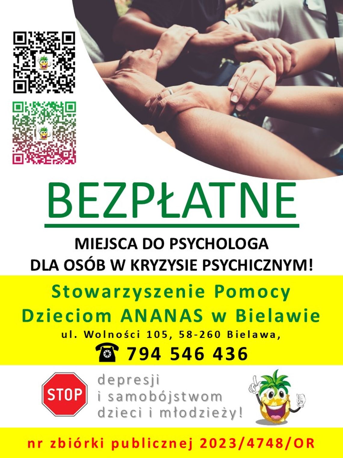 BEZPŁATNY PSYCHOLOG - STOWARZYSZENIE POMOCY DZIECIOM W BIELAWIE