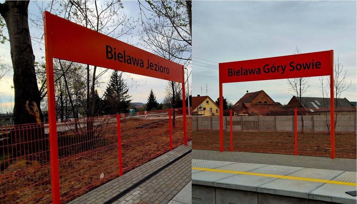 Bielawa: Na dwóch nowych przystankach Kolei Dolnośląskich w Bielawie zamieszczono tablice z ich nazwami Bielawa: Na dwóch nowych przystankach Kolei Dolnośląskich w Bielawie zamieszczono tablice z ich nazwami