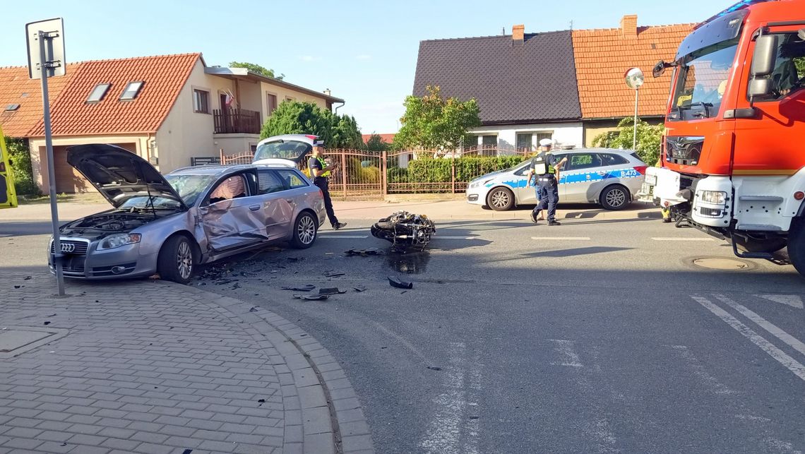 Bielawa. Śmierć motocyklisty po zderzeniu z Audi Bielawa. Śmierć motocyklisty po zderzeniu z Audi