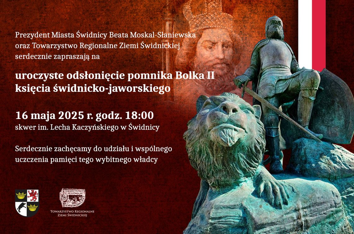 Bolko II Mały wrócił do Świdnicy – uroczyste odsłonięcie pomnika Bolko II Mały wrócił do Świdnicy – uroczyste odsłonięcie pomnika