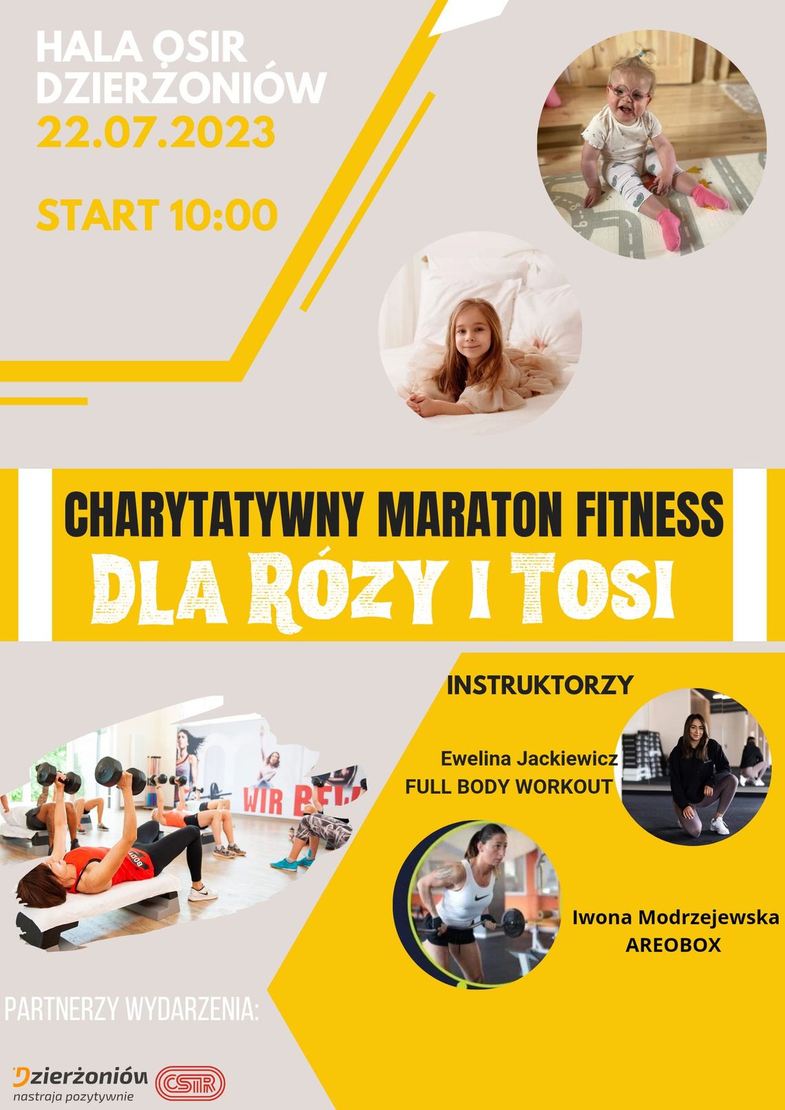 Charytatywny Maraton Fitness dla Róży Chmielewskiej i Antosi Murczak