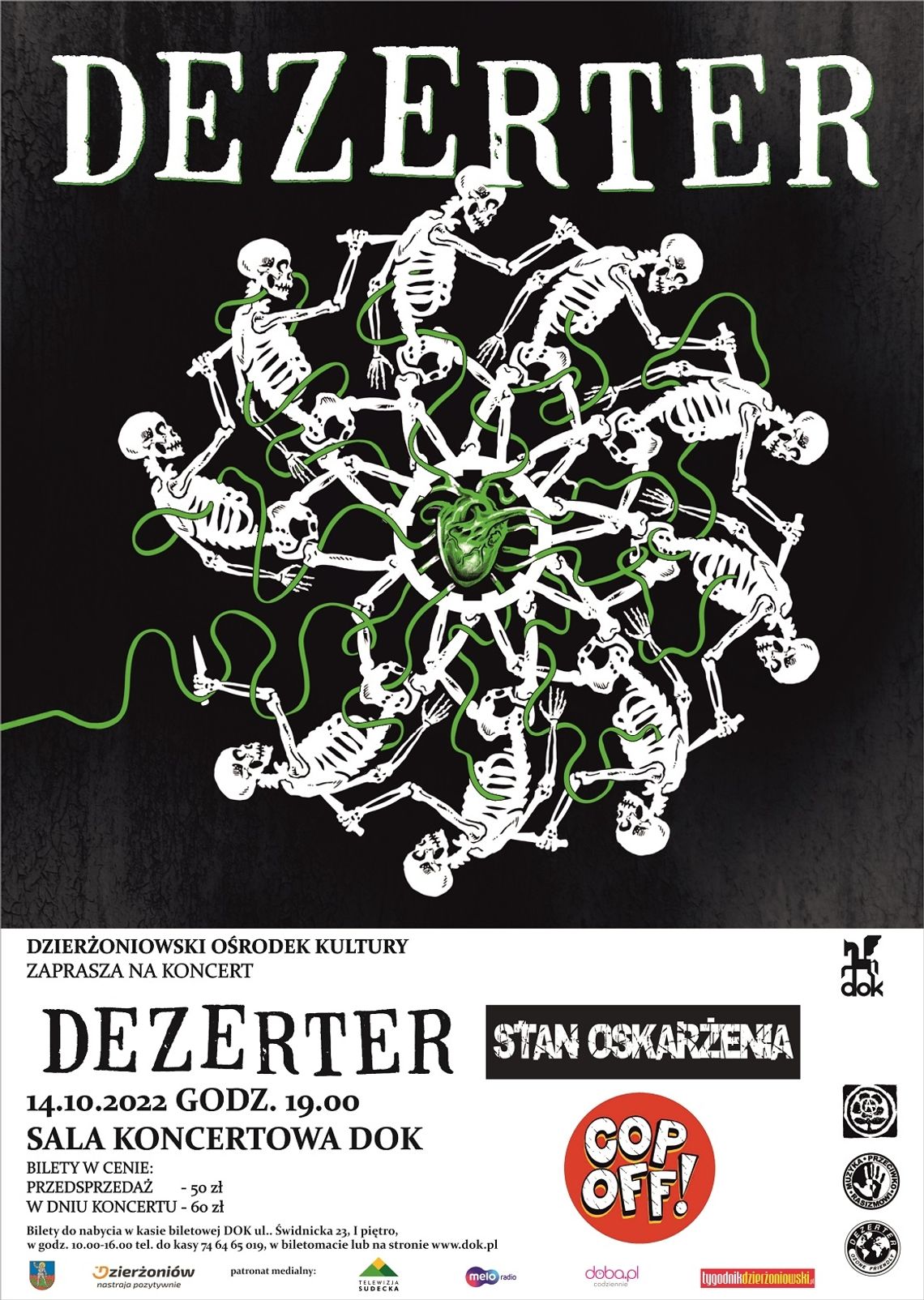 UWAGA!!! Zmiana terminu koncertu DEZERTER w Dzierżoniowie