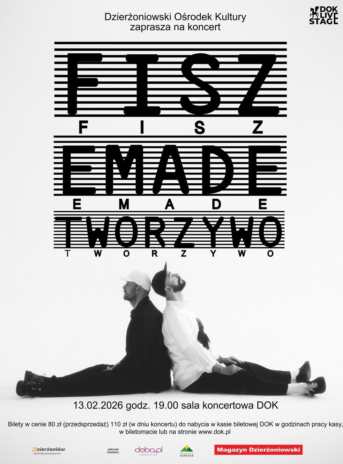 DOK LIVE STAGE zaprasza na koncert FISZ EMADE TWORZYWO