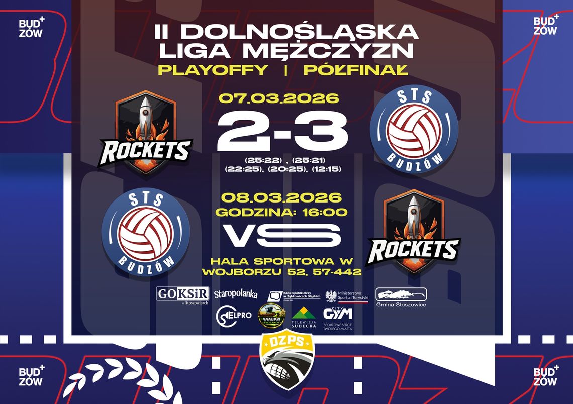 Drużyna STS Budzów prowadzi w rywalizacji z Rockets Żerniki Wrocławskie Drużyna STS Budzów prowadzi w rywalizacji z Rockets Żerniki Wrocławskie