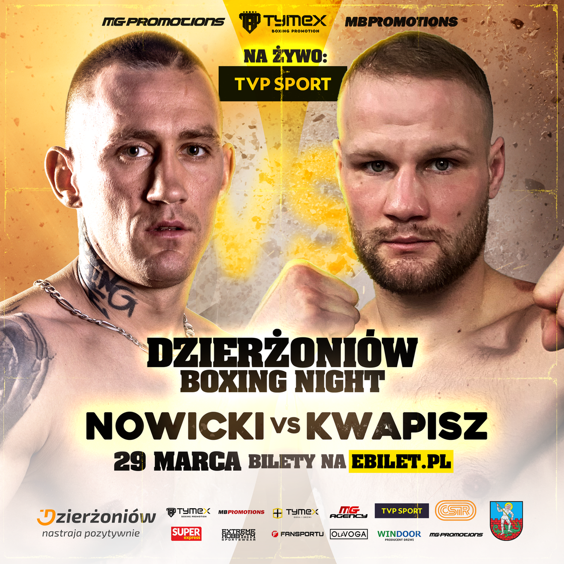 Dzierżoniów Boxing Night " która odbędzie sie 29 marca w Dzierżoniowie