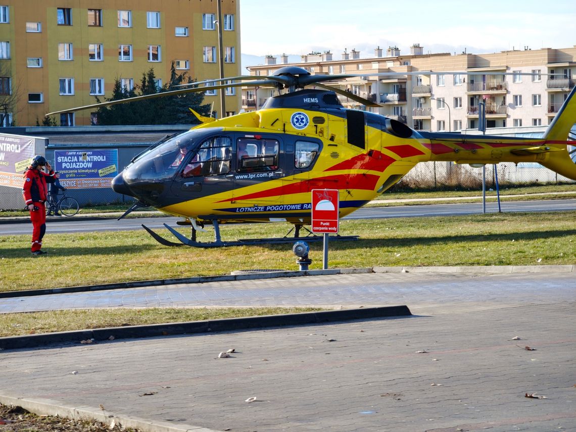 Dzierżoniów, interwencja śmigłowca Lotniczego Pogotowia Ratunkowego