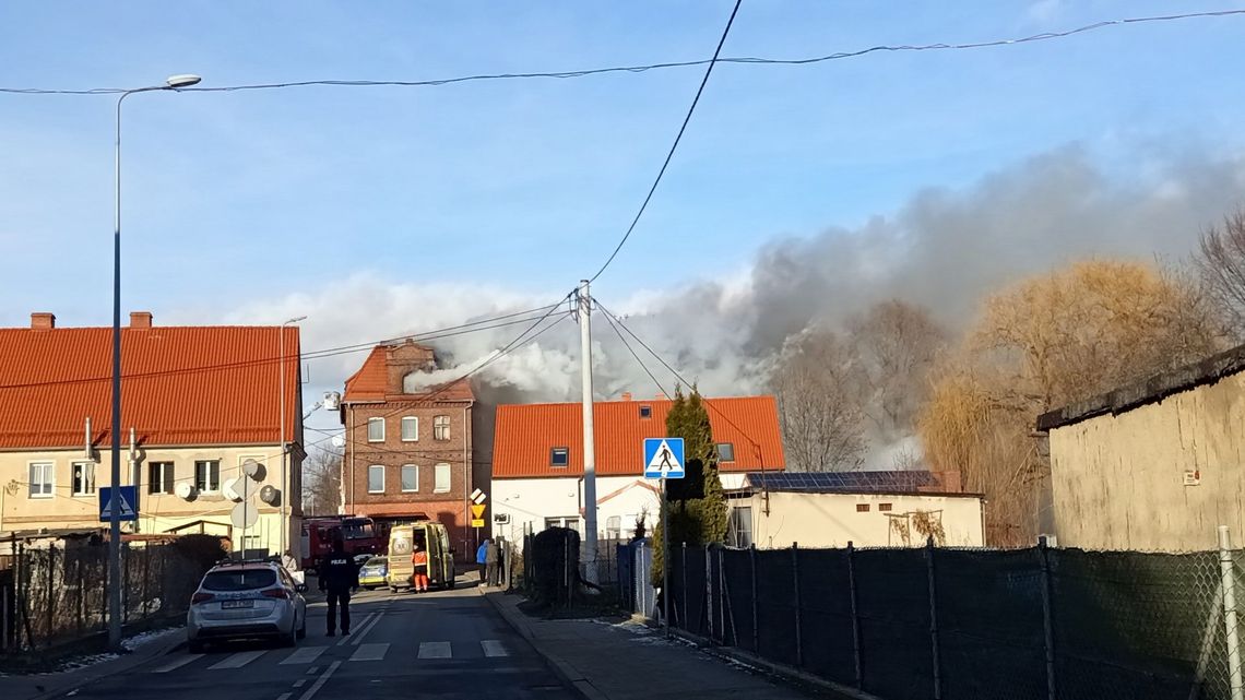 Dzierżoniów, pożar domu wielorodzinnego na Brzegowej