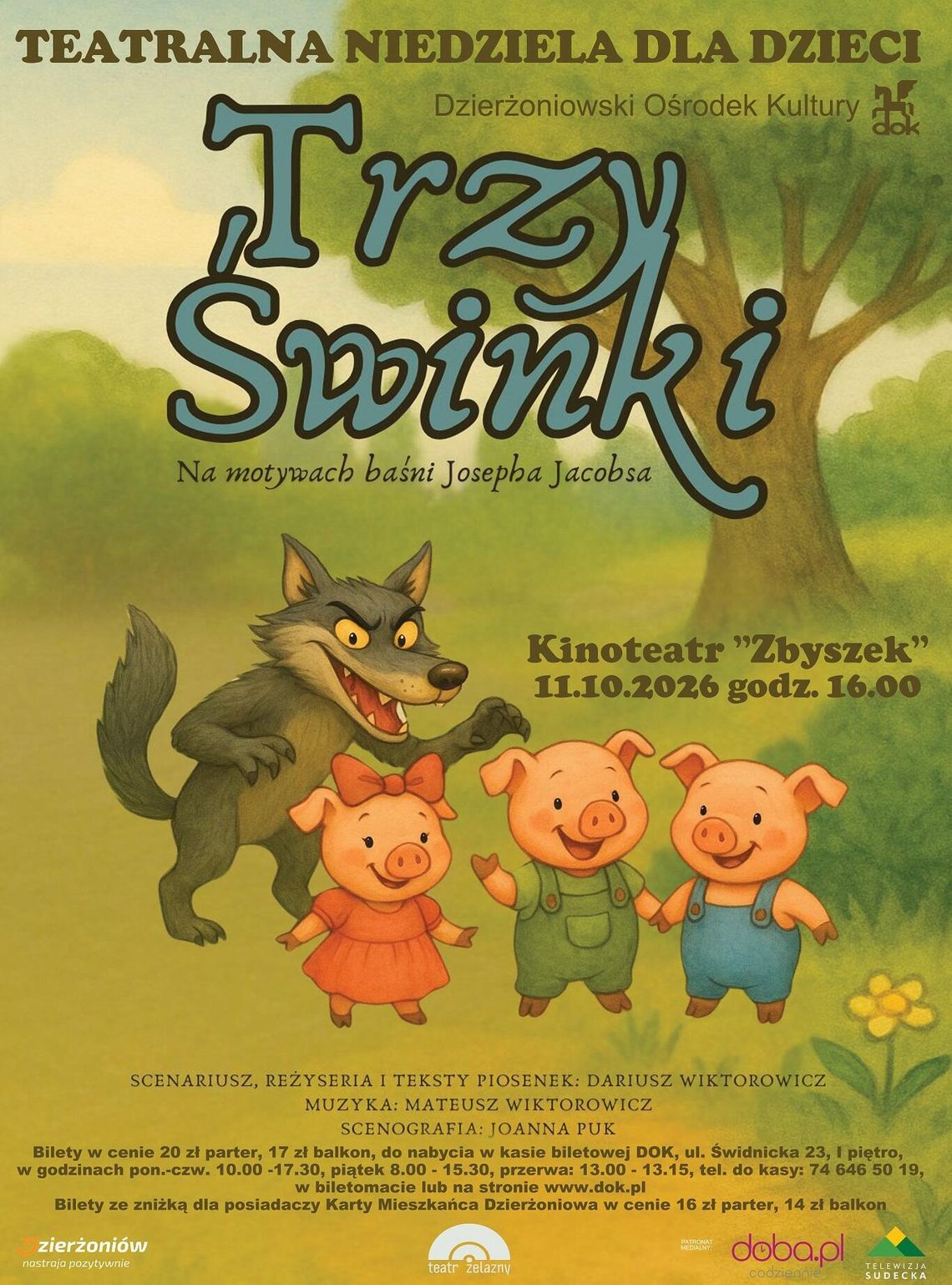 Dzierżoniów: TEATRALNA NIEDZIELA: " Trzy Świnki" Dzierżoniów: TEATRALNA NIEDZIELA: " Trzy Świnki"