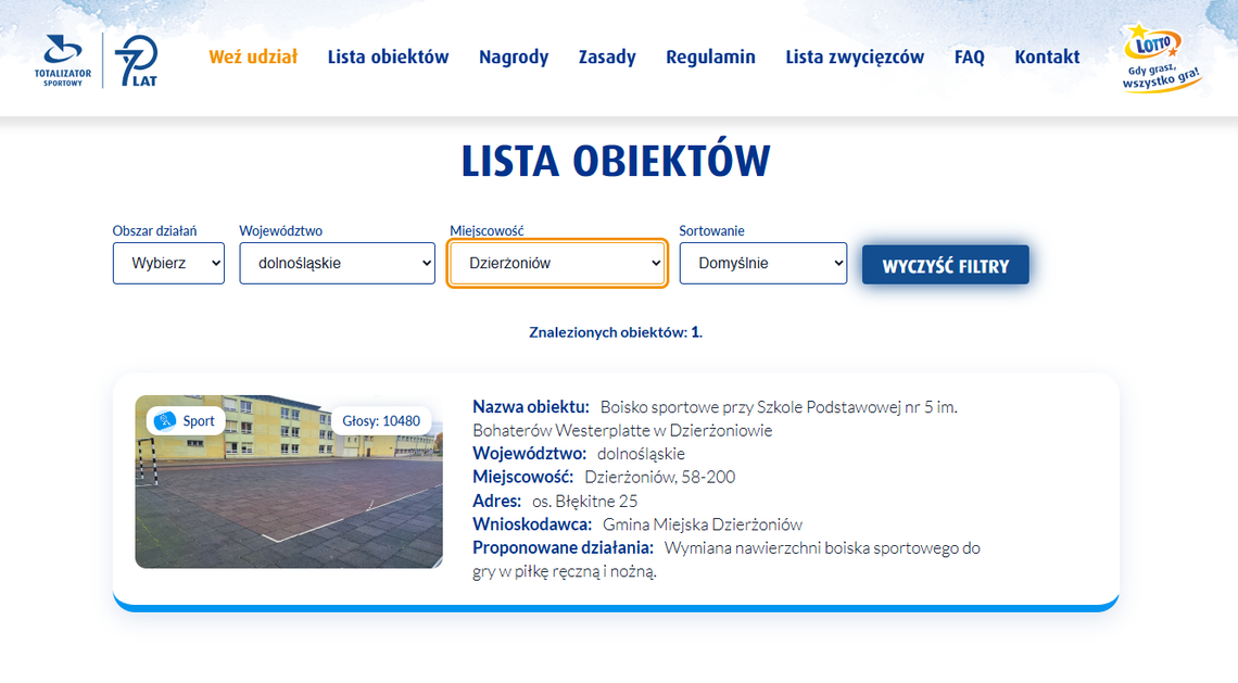 Dzierżoniów walczy o nowe boisko. Głosowanie trwa tylko do 28 lutego!