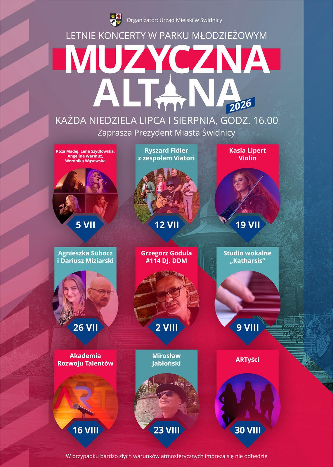 Dziewięć muzycznych niedziel w Parku Młodzieżowym. Rusza czwarta edycja „Muzycznej Altany” Dziewięć muzycznych niedziel w Parku Młodzieżowym. Rusza czwarta edycja „Muzycznej Altany”