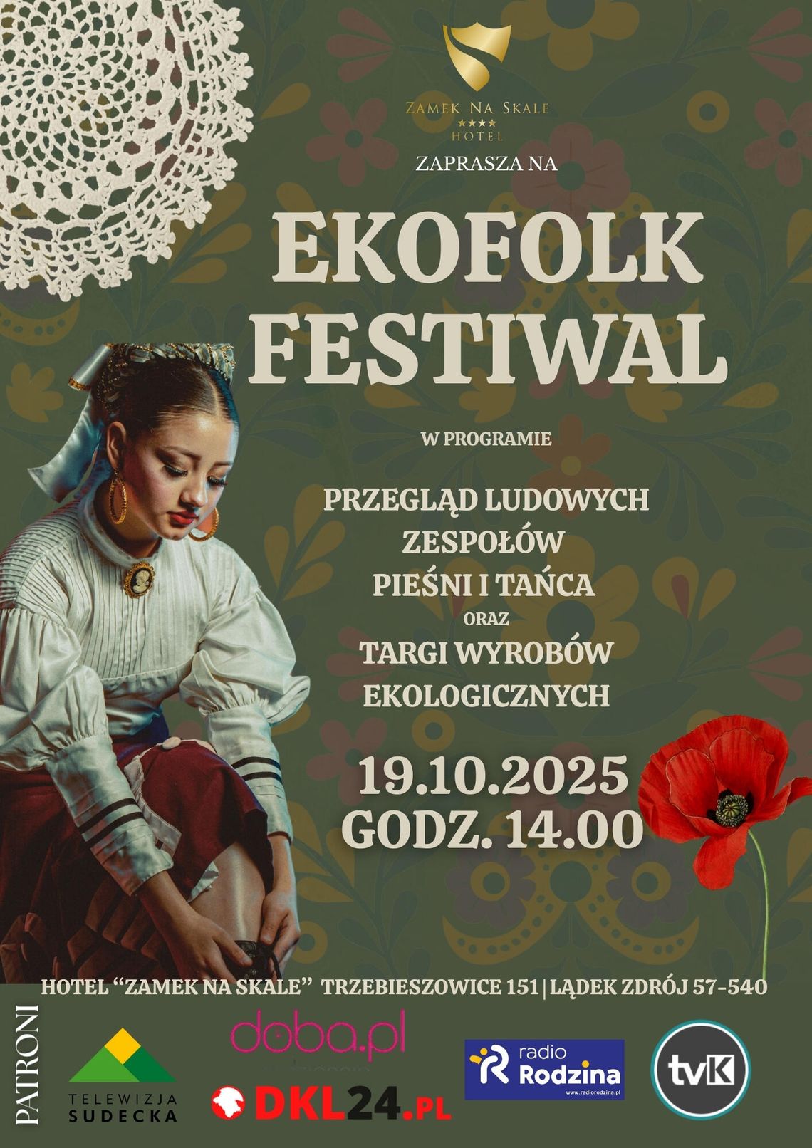 EKOFOLK FESTIWAL. PRZEGLĄD LUDOWYCH ZESPOŁÓW PIEŚNI I TAŃCA. TARGI WYROBÓW EKOLOGICZNYCH